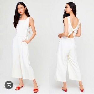 Wilfred Ecoulement Jumpsuit Wide Leg Light Birch Off-White Japanese Crepe Size 6